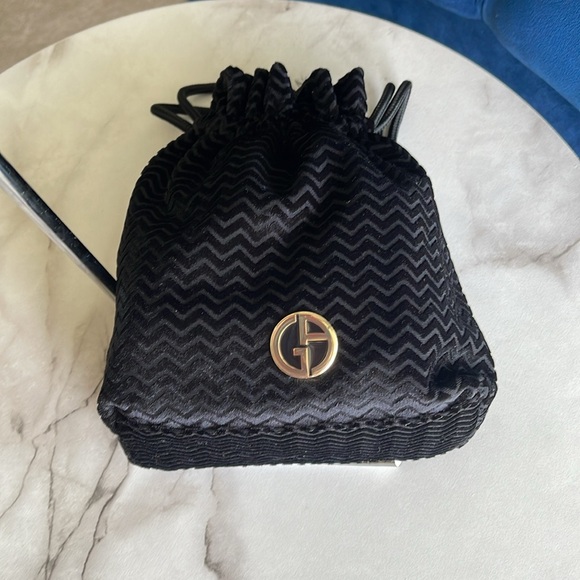Giorgio Armani drawstring cosmetics pouch black - Picture 3 of 4